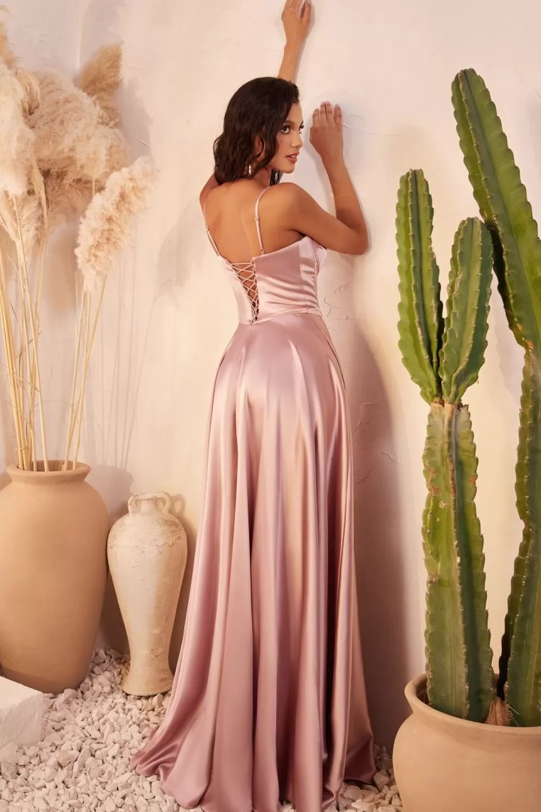 Clearance TP Kjoler La Divine CD337 corsage gallakjole i satin Sort,Grøn,Mauve,Navy,Rød,Sage,Sienna,Støvetblå,Champagne,Lavendel,Vinrød,Lysblå